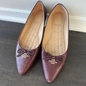 COACH ANNABEL LEATHER BALLET SHOES